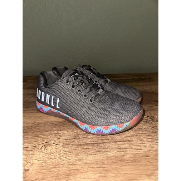 NOBULL CrossFit Training Shoes Rainbow Patchwork Gray Mens 4 Women's 5.5 - Picture 1 of 10